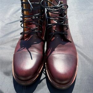 Beckett Simonon Burgundy Dowler Boots - Men'sFull-Grain Leather